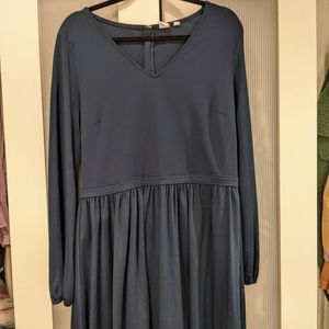 Dark teal fit and flare dress L